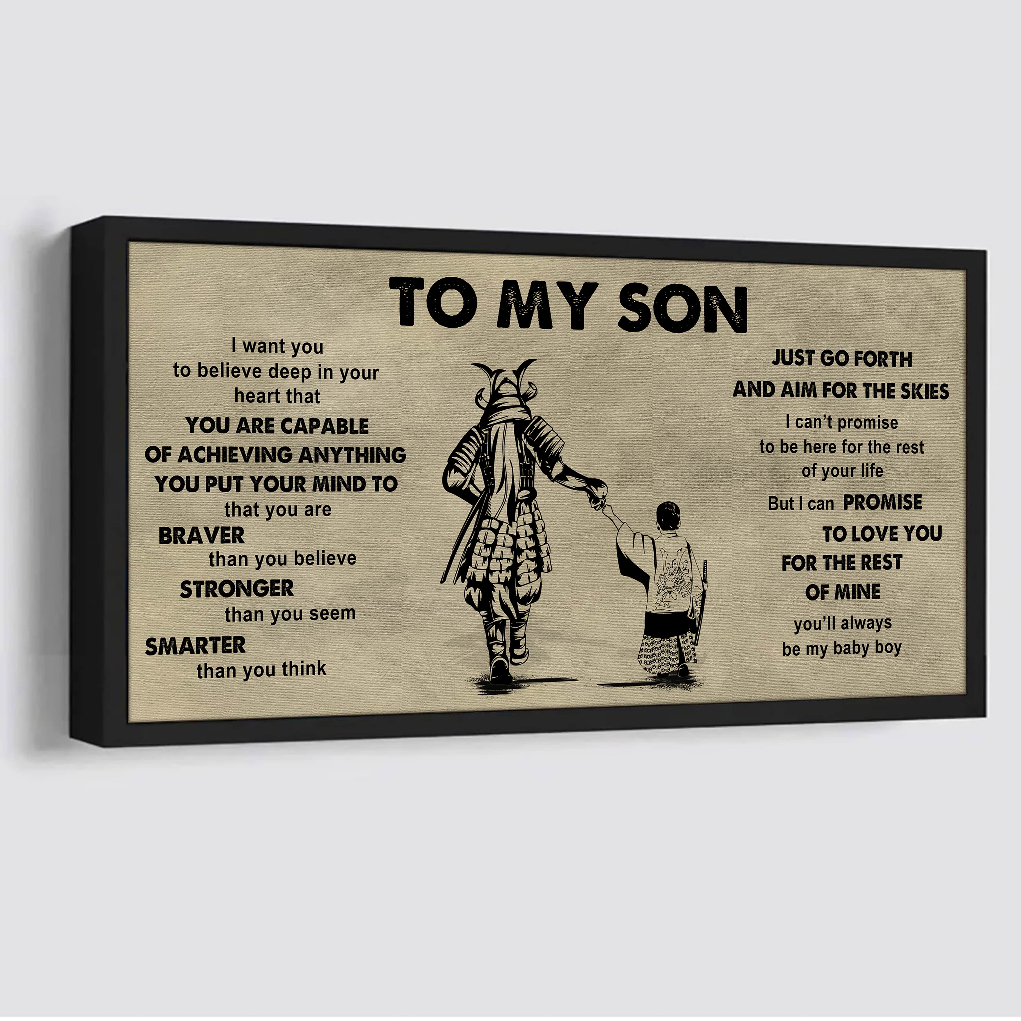 DRB VGT To My Son - That You Are Braver Than You Believe Poster Canvas Gift For Son From Father