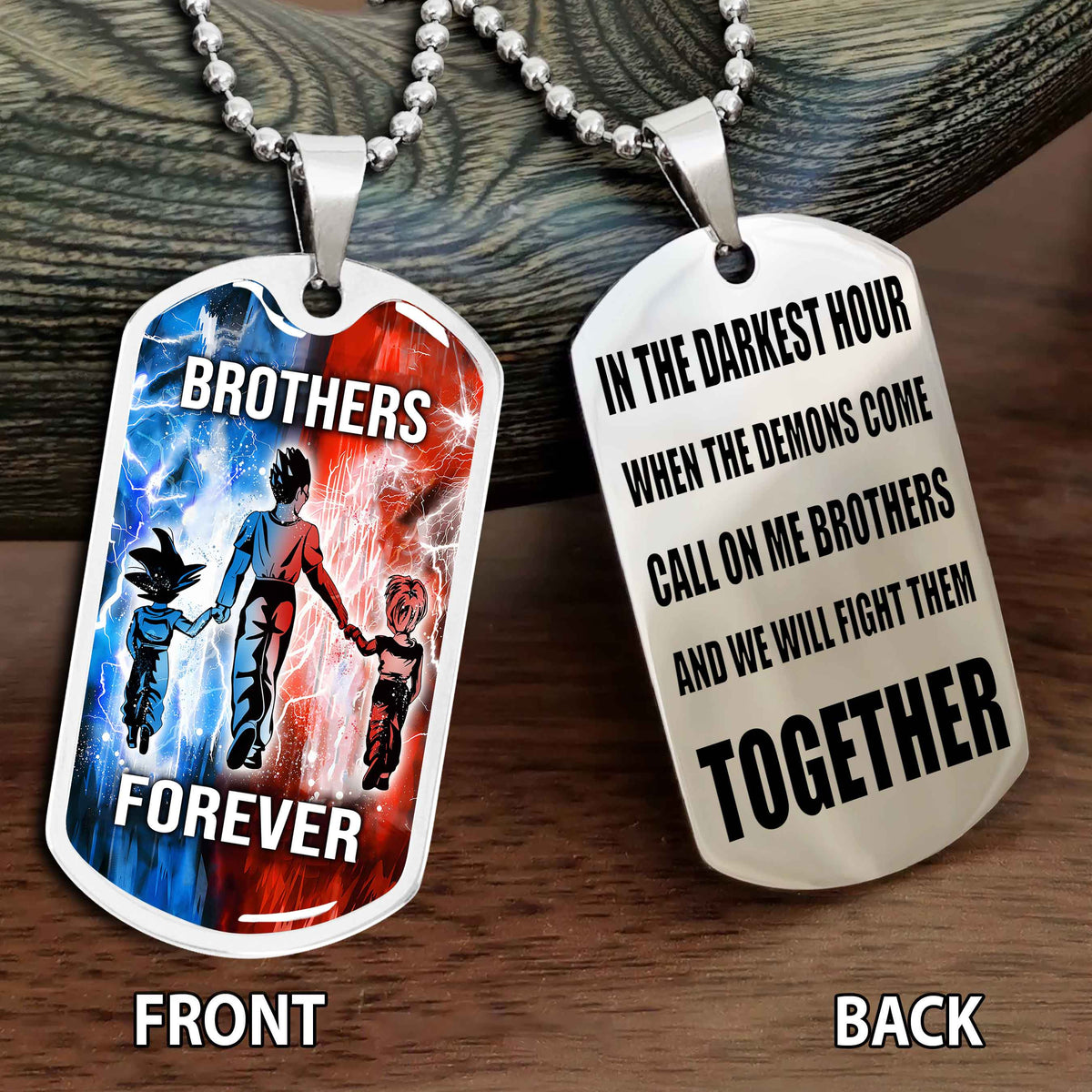 Personalized Double Side Graphic Dog Tag Gift For Brother Call On Me Brother And We Will Fight Them Together Brother Forever BADT