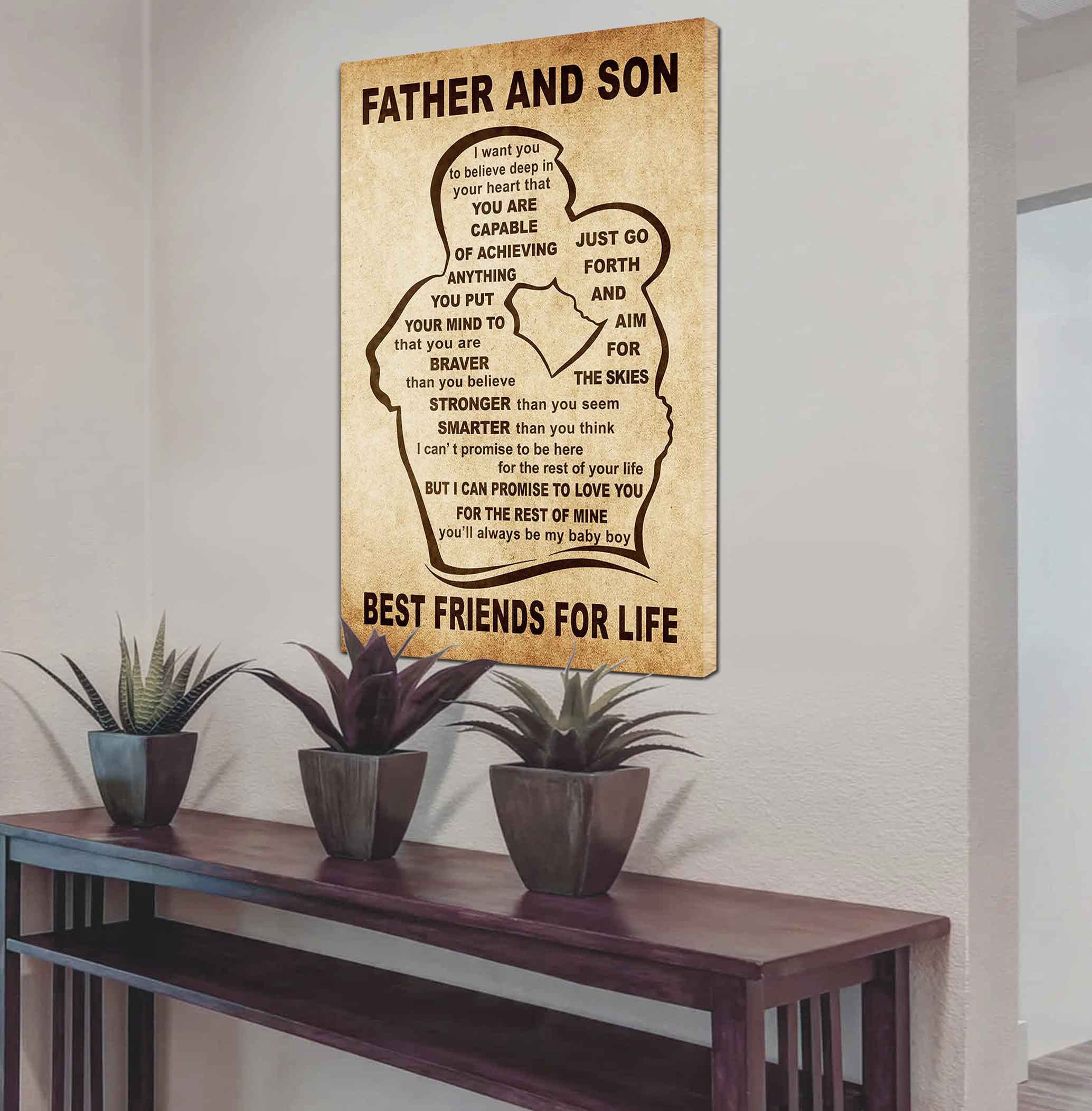 Personalized Family Poster Canvas That You Are Braver Than You Believe To My Son Gift From Dad Gift For Your Son