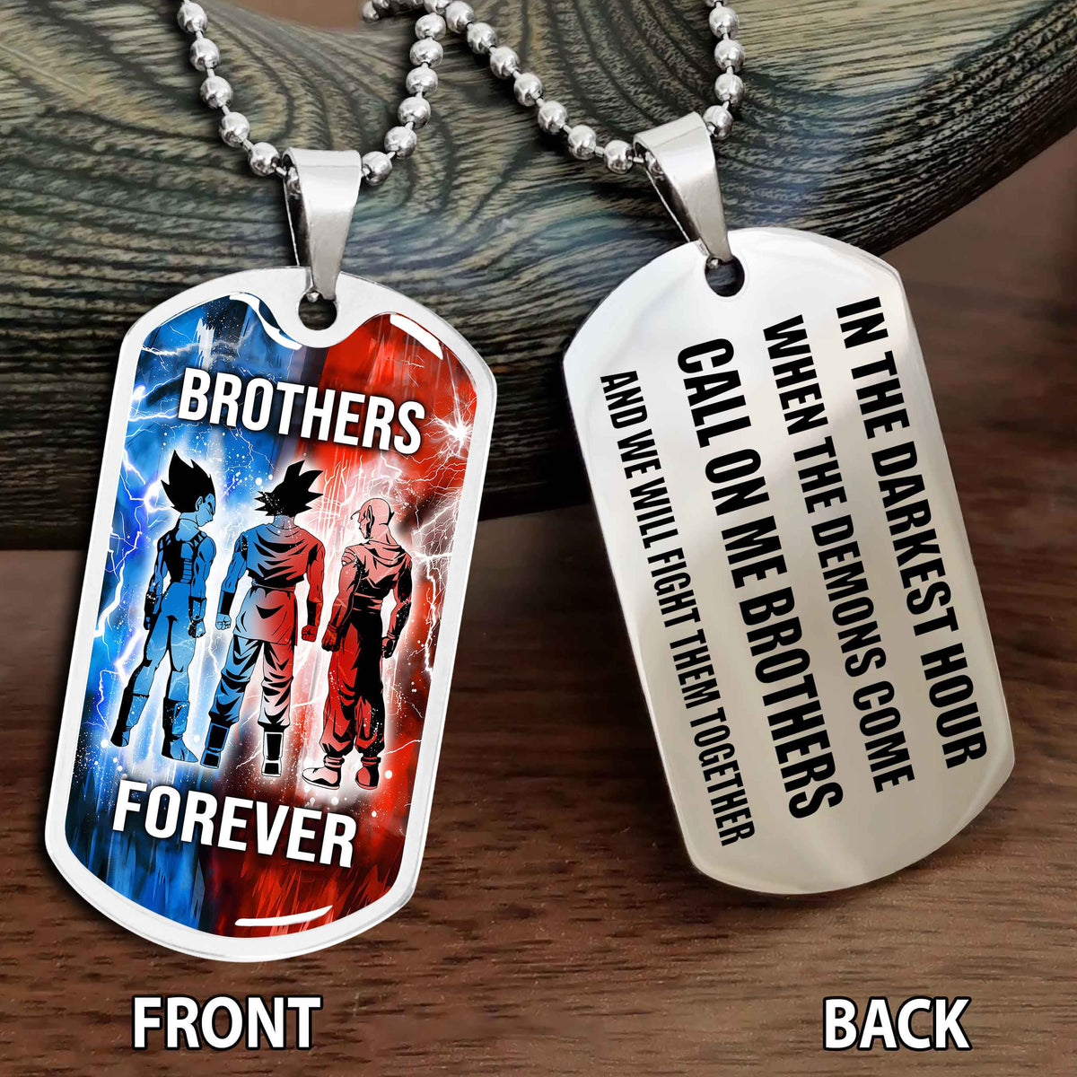 Personalized Double Side Graphic Dog Tag NAG Gift For Brother Call On Me Brother And We Will Fight Them Together