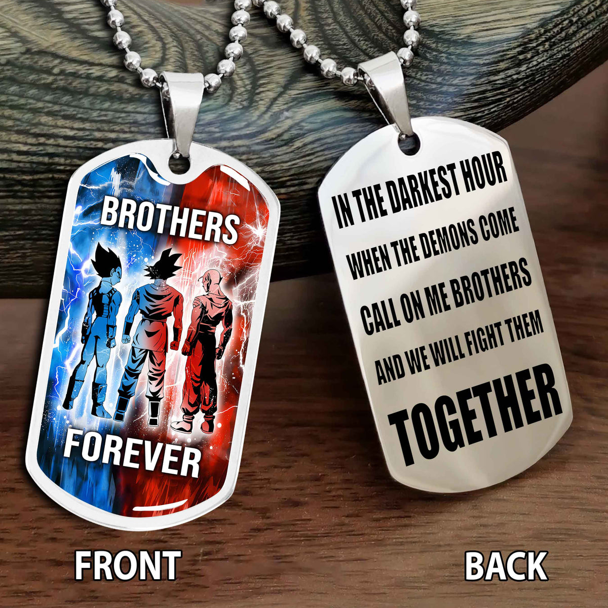 Personalized Double Side Graphic Dog Tag Gift For Brother Call On Me Brother And We Will Fight Them Together Brother Forever BADT