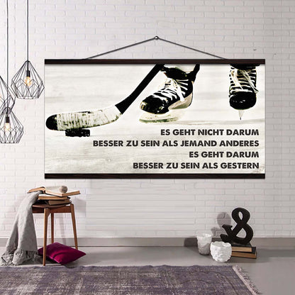 Fußball Leinwand Es geht nicht darum, besser als jemand anderes zu sein