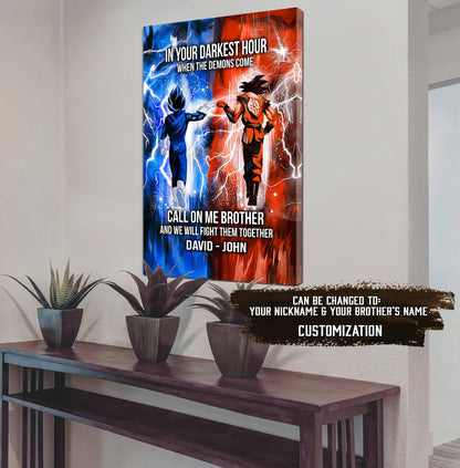 DRB Canvas Wall Art Call On Me Brother And We Will Fight Them Together Gift For Your Friend