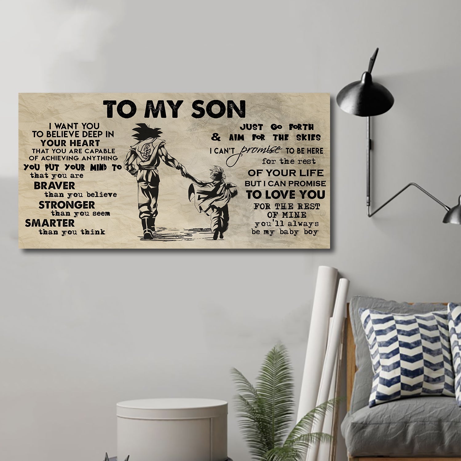 Dad and Son- CANVAS POSTER