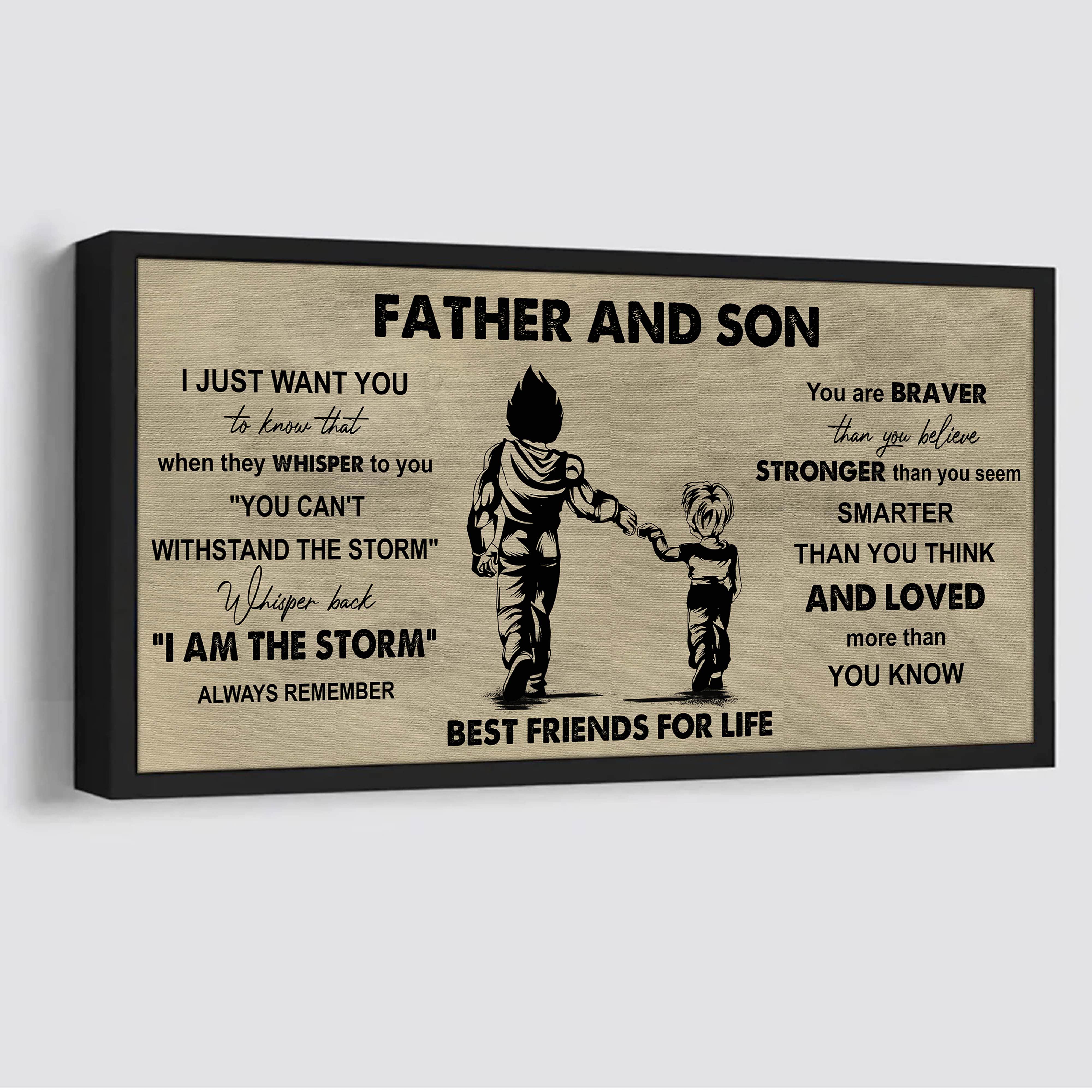 Soldier Father And Son Best Friends For Life - I Am The Storm Poster Canvas Gift For Son From Father