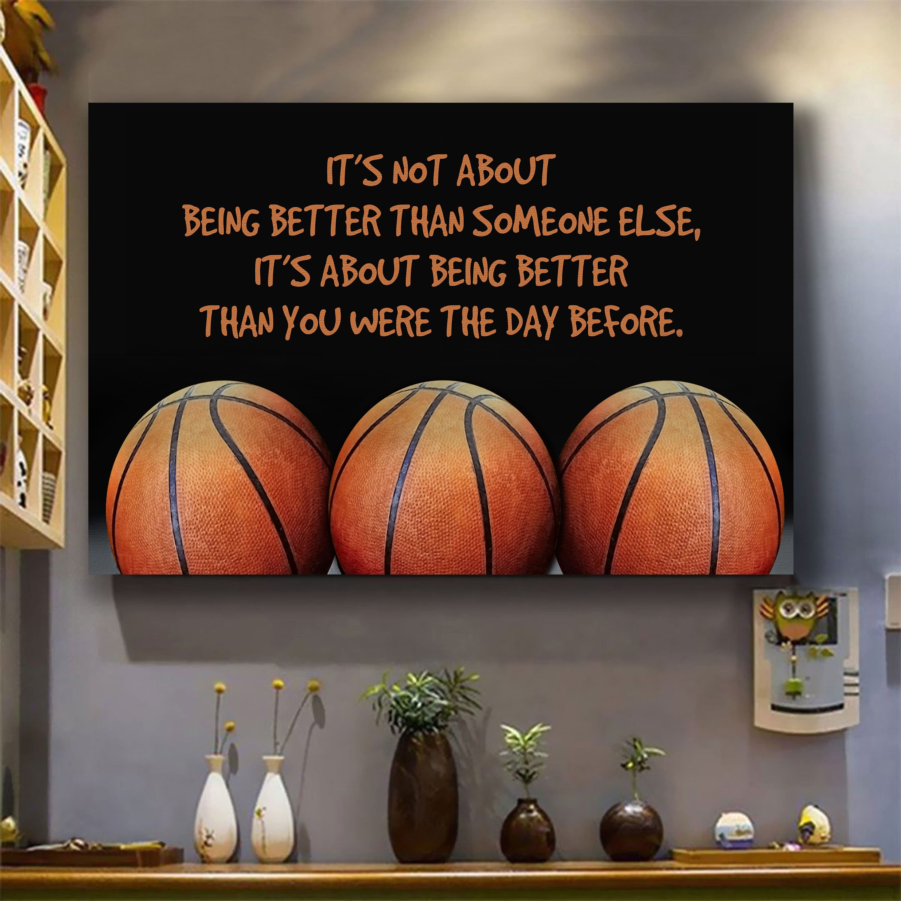 Basketball customizable poster canvas