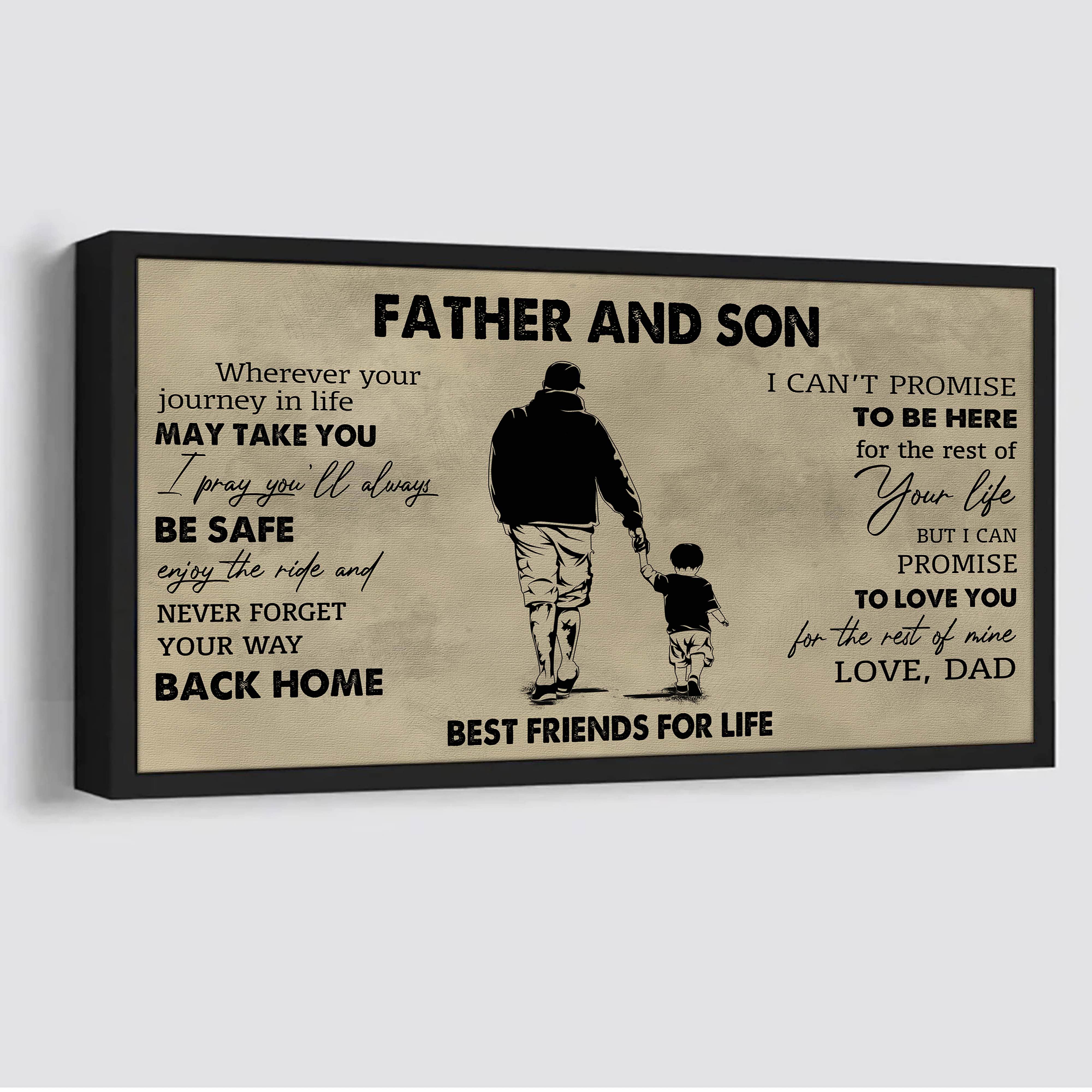 Family Father And Daughter Best Friends For Life - Never Forget Your Way Back Home Poster Canvas Gift For Daughter From Father