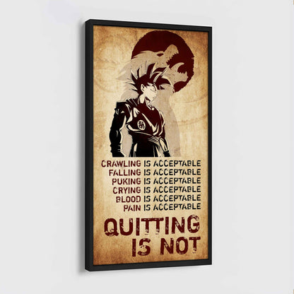 Warrior Quiting Is Not Poster Canvas Motivation Canvas Gift For You