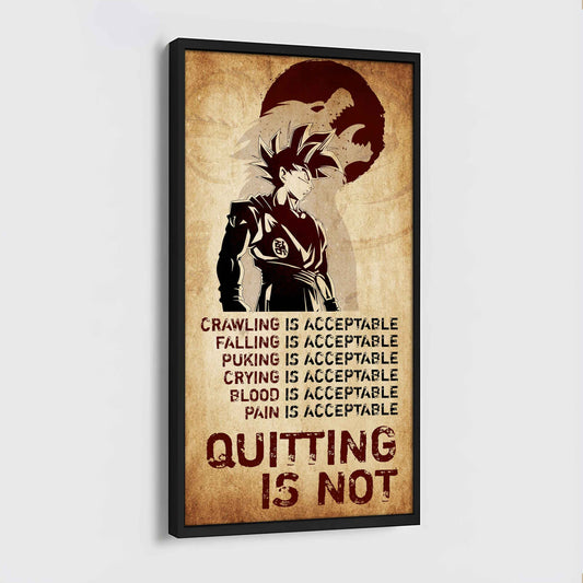 Warrior Quiting Is Not Poster Canvas Motivation Canvas Gift For You