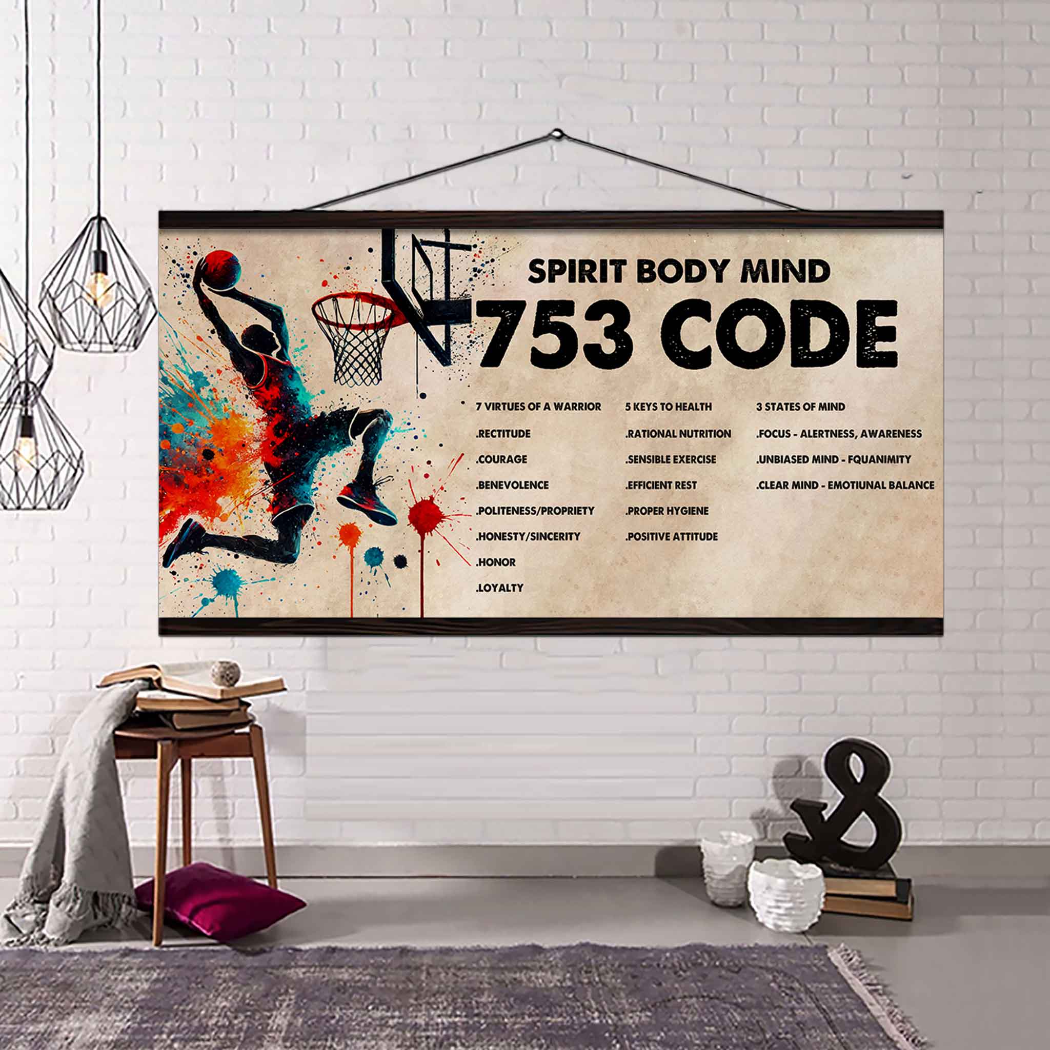 DRB VGT Poster Canvas 7 5 3 Code Motivation Quotes