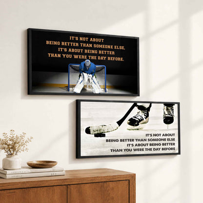 Combo Canvas It's About Being Better Than You Were Yesterday - 2 Pieces Canvas
