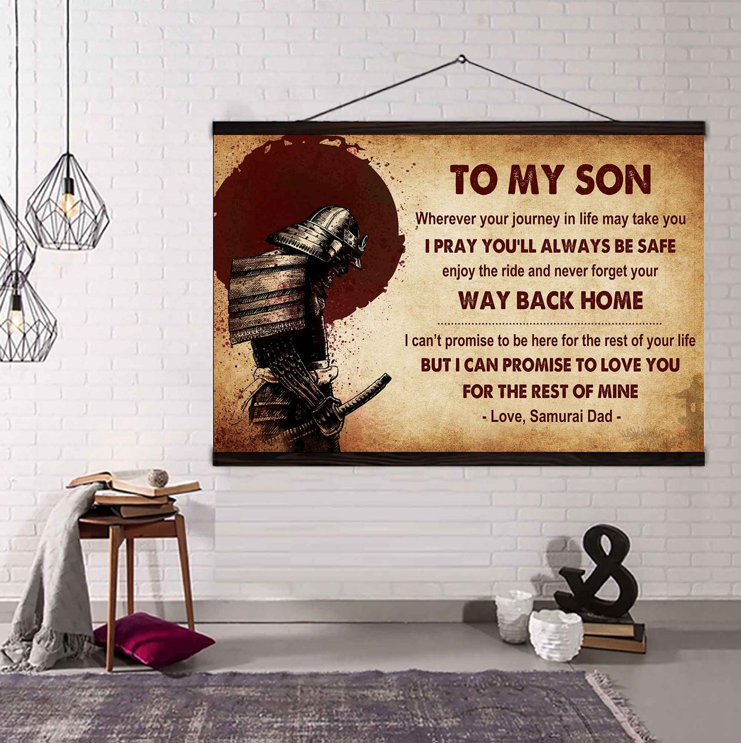 Viking Poster Canvas Your Way Back Home From Dad To Son Gift For Your Son