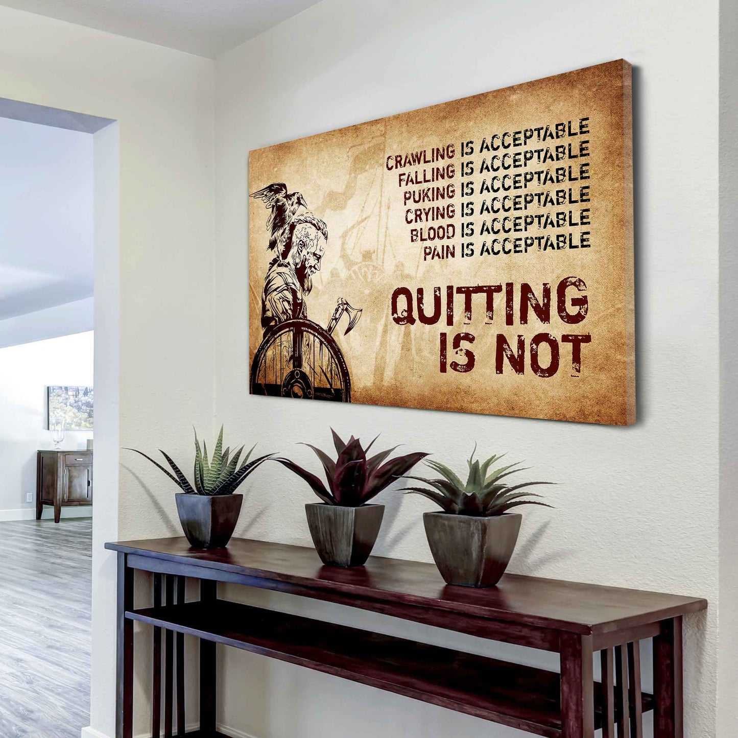 Viking Poster Canvas Quiting Is Not Best Gifts Motivation Quotes