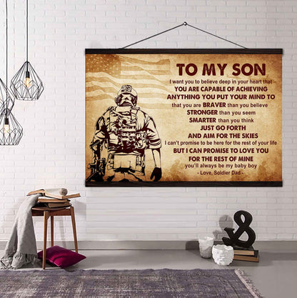Spartan Poster Canvas Just Go Forth And Aim For The Skies From Dad To Son Gift For Your Son