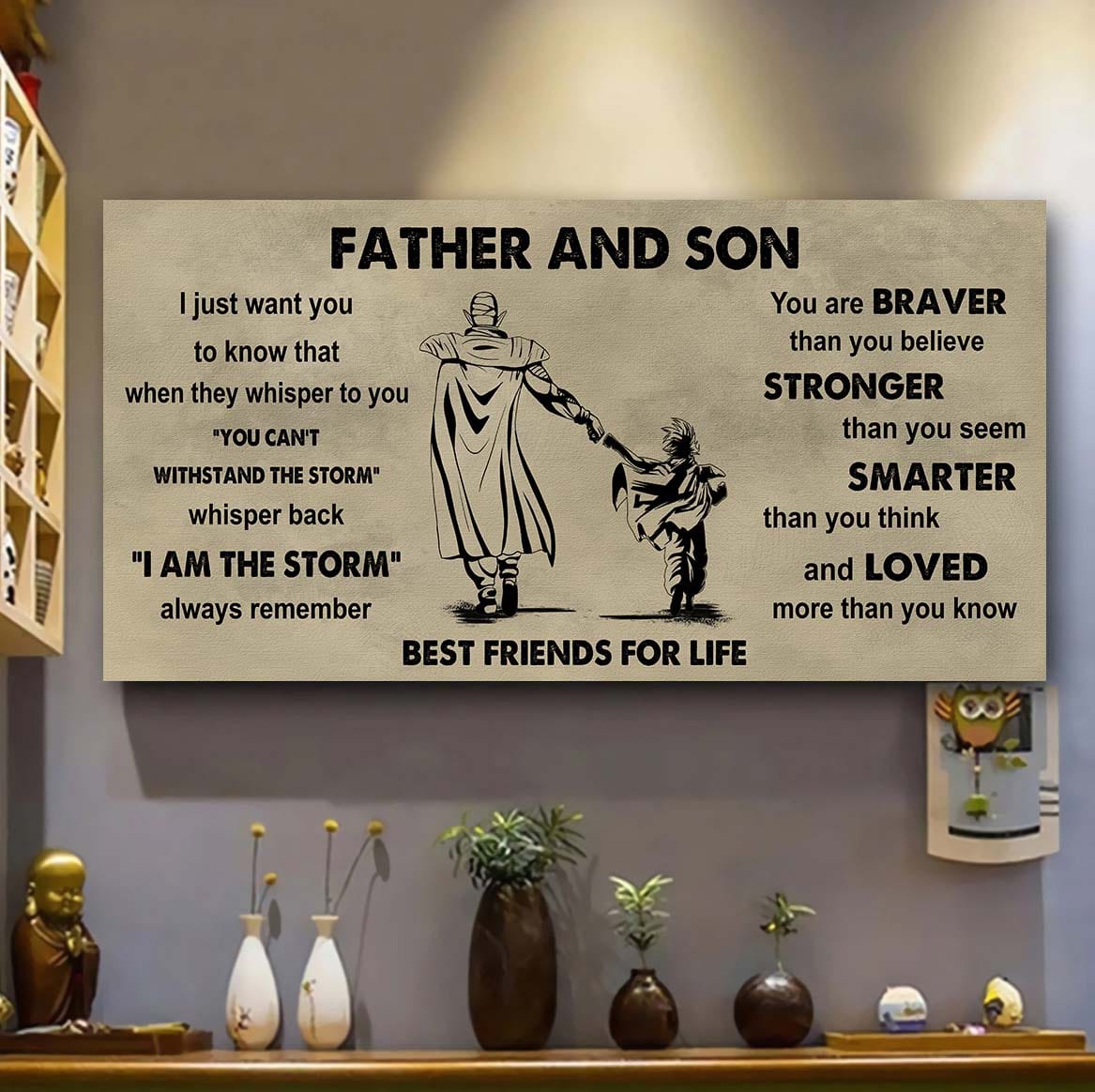 Samurai Father And Son Best Friends For Life - I Am The Storm Poster Canvas Gift For Son From Father