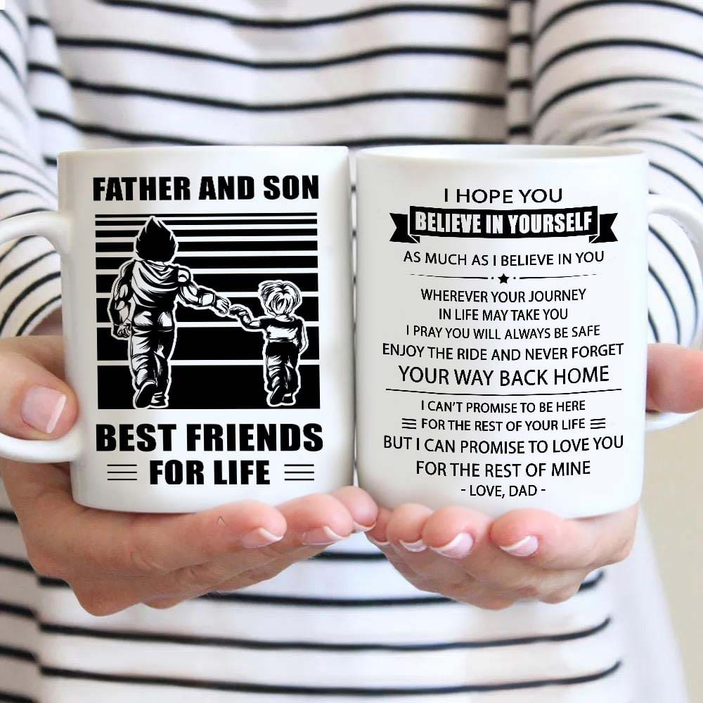 Soldier Be strong-Personalized Mug Father And Son Best Friends For Life - Message on the back side