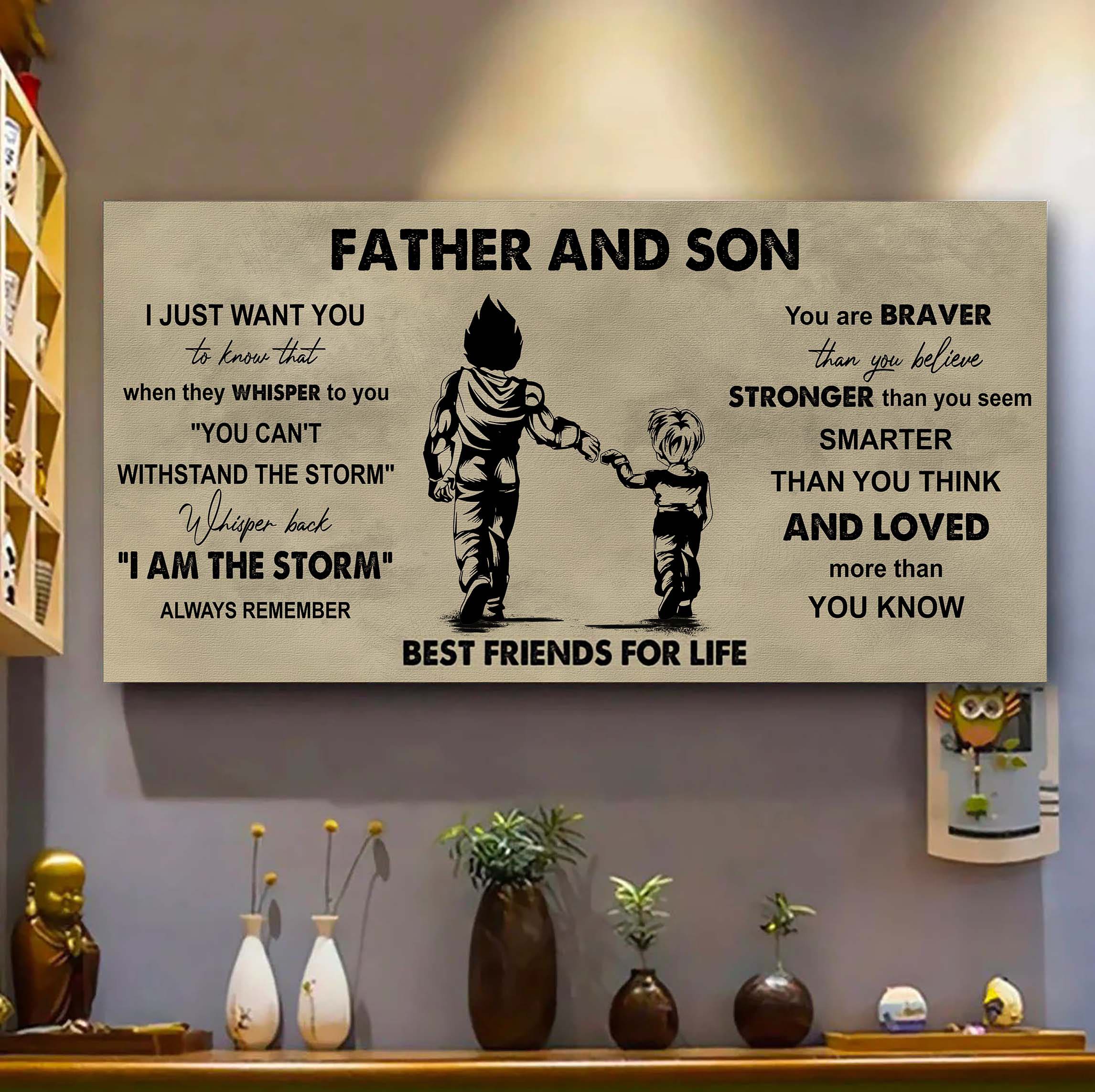 Soldier Father And Son Best Friends For Life - I Am The Storm Poster Canvas Gift For Son From Father