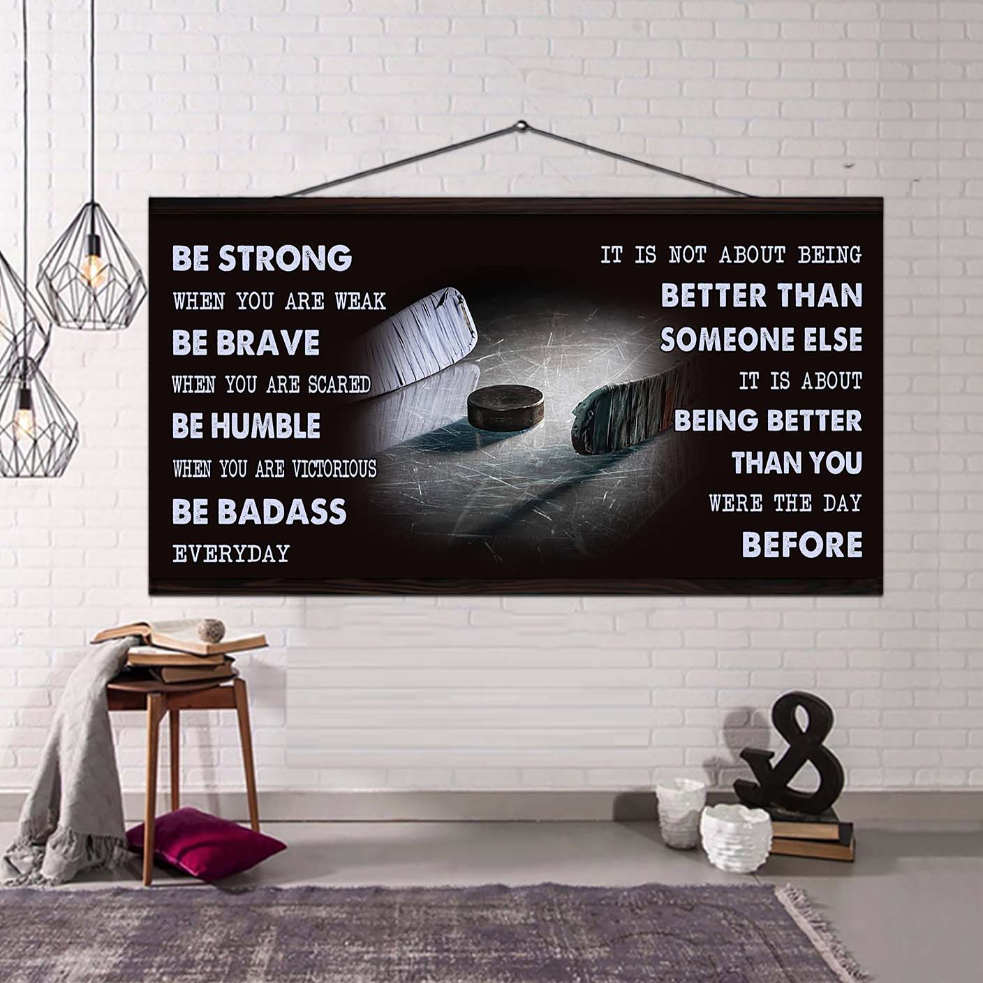 Wrestling Poster It Is Not About Being Better Than Someone Else - Be Strong When You Are Weak