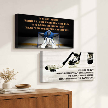 Combo Canvas It's About Being Better Than You Were Yesterday - 2 Pieces Canvas