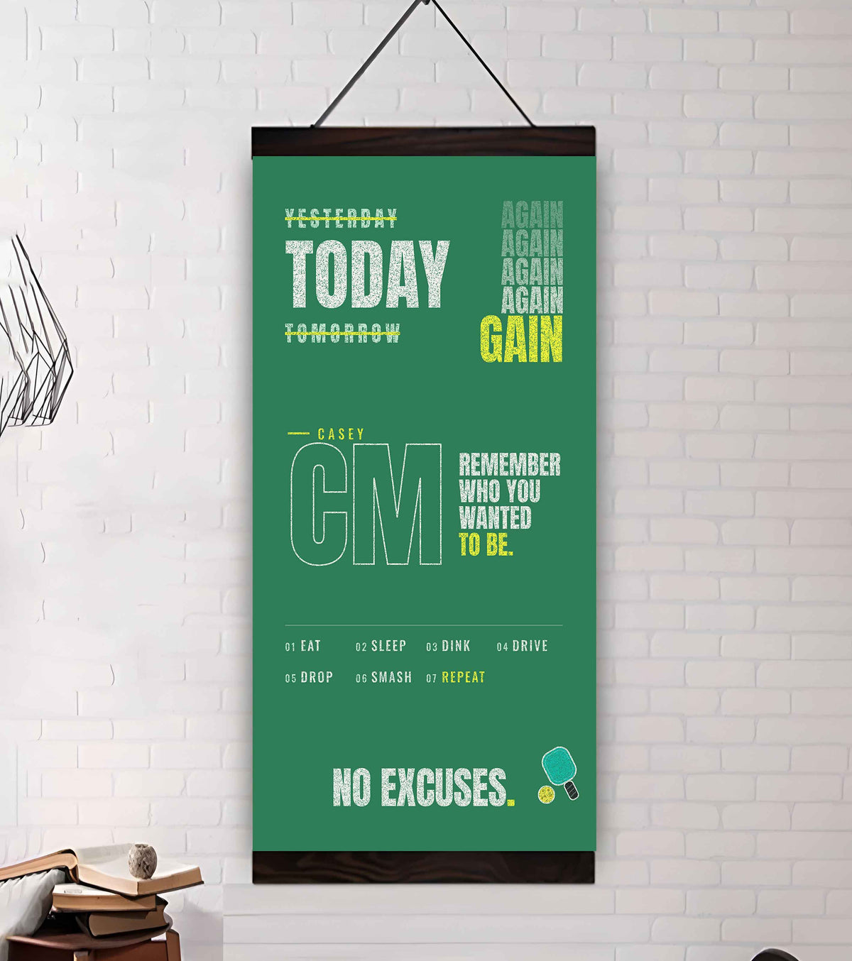 Sport Personalized Poster Canvas Remember Who You Wanted To Be Today Again Again Again Gain