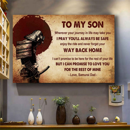Viking Poster Canvas Your Way Back Home From Dad To Son Gift For Your Son