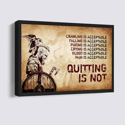 Viking Poster Canvas Quiting Is Not Best Gifts Motivation Quotes
