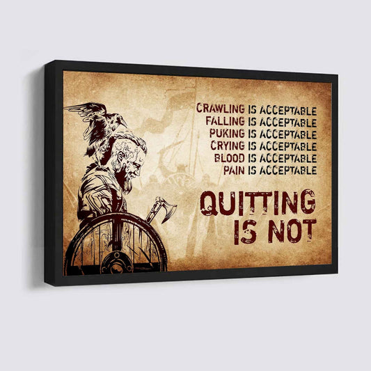 Viking Poster Canvas Quiting Is Not Best Gifts Motivation Quotes