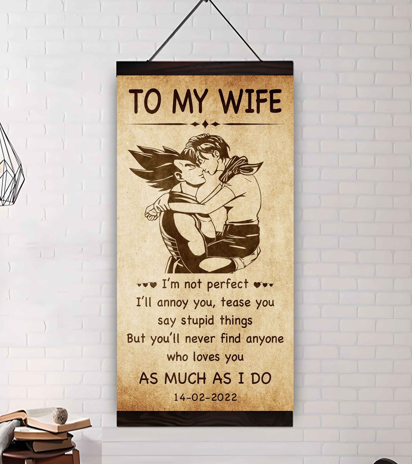 Family Poster Canvas To My Wife - I Am Not Perfect