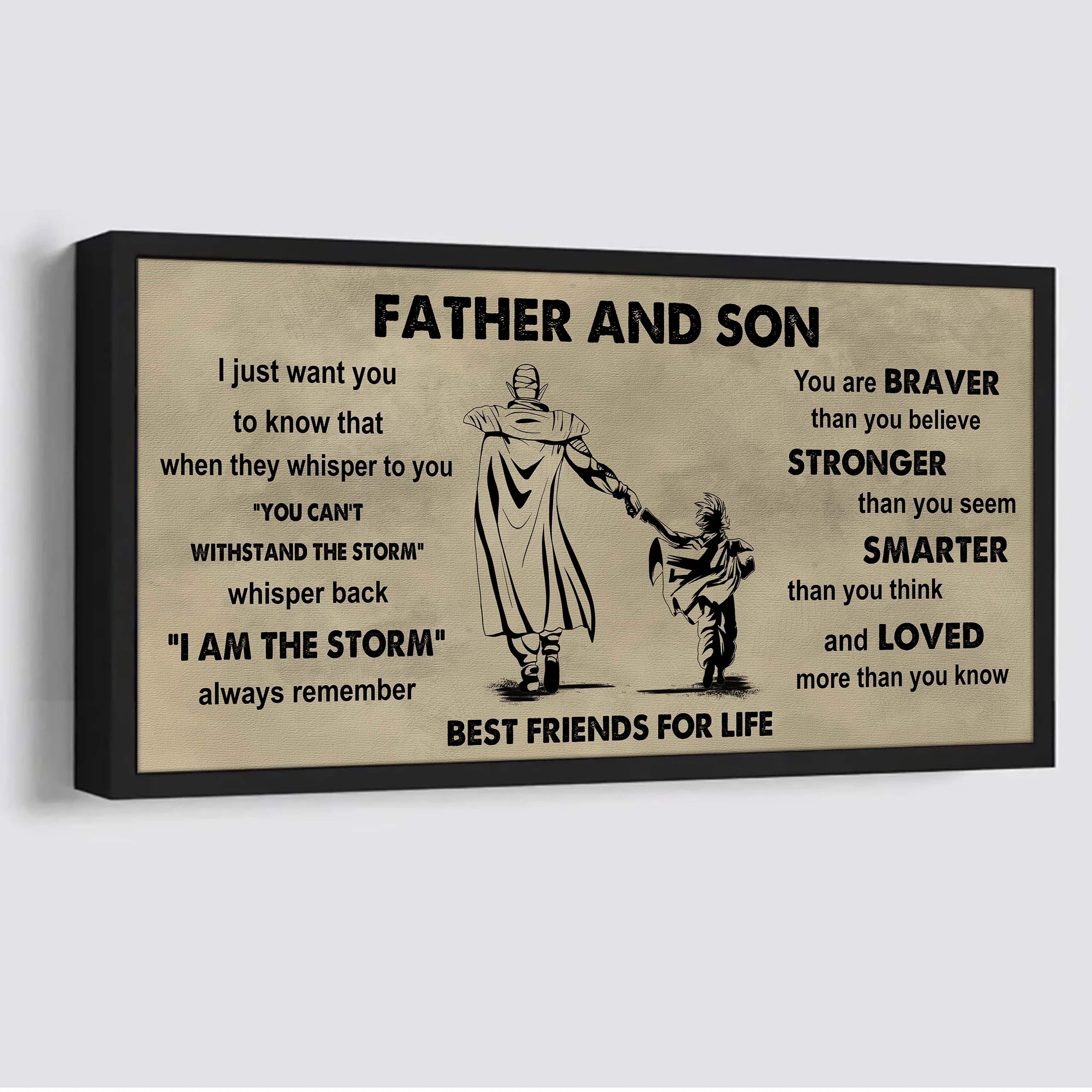 Ver 2 GH Father And Daughter Best Friends For Life - I Am The Storm Poster Canvas Gift For Daughter From Father