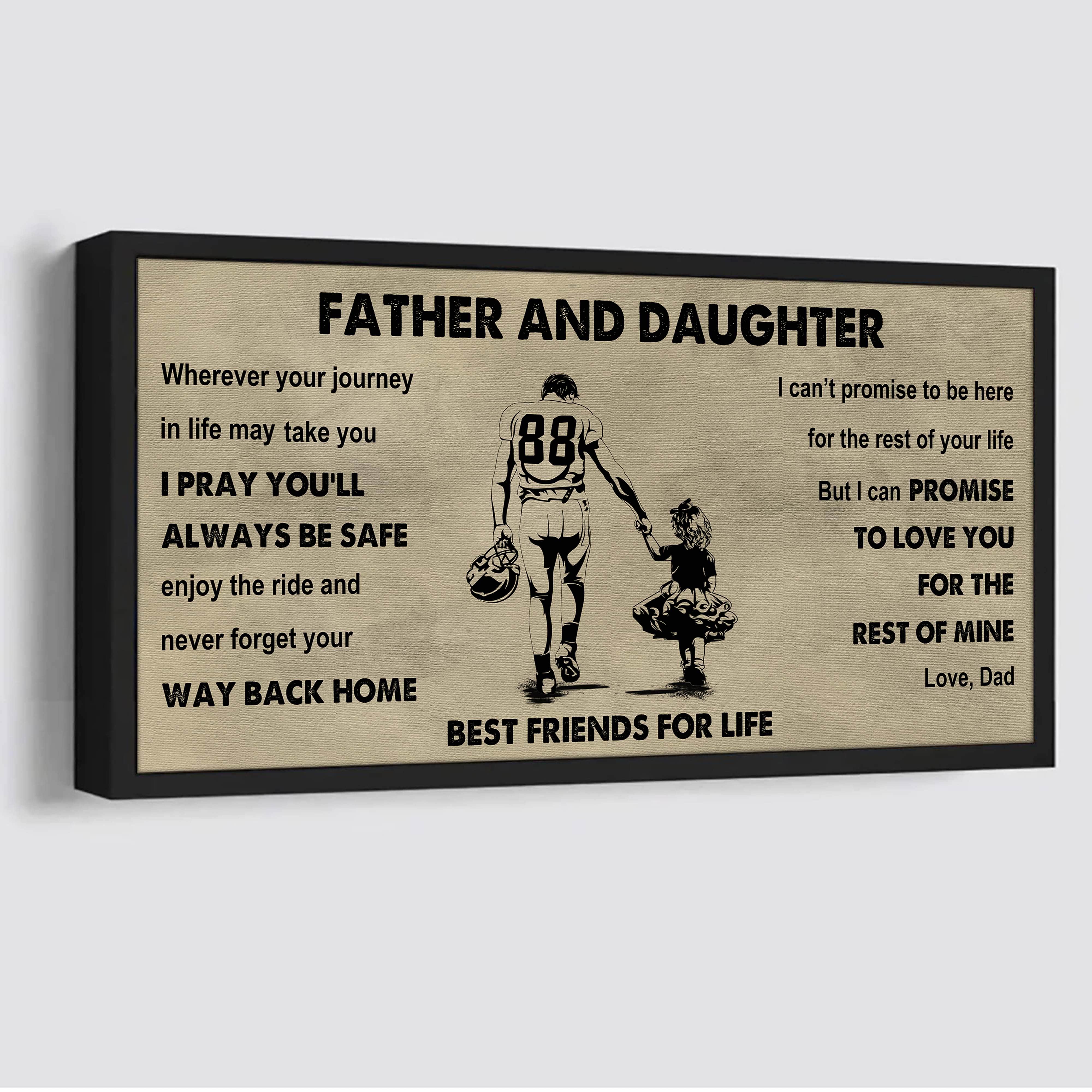 Samurai Father And Daughter Best Friends For Life - Ver 2 Never Forget Your Way Back Home Poster Canvas Gift For Daughter From Father