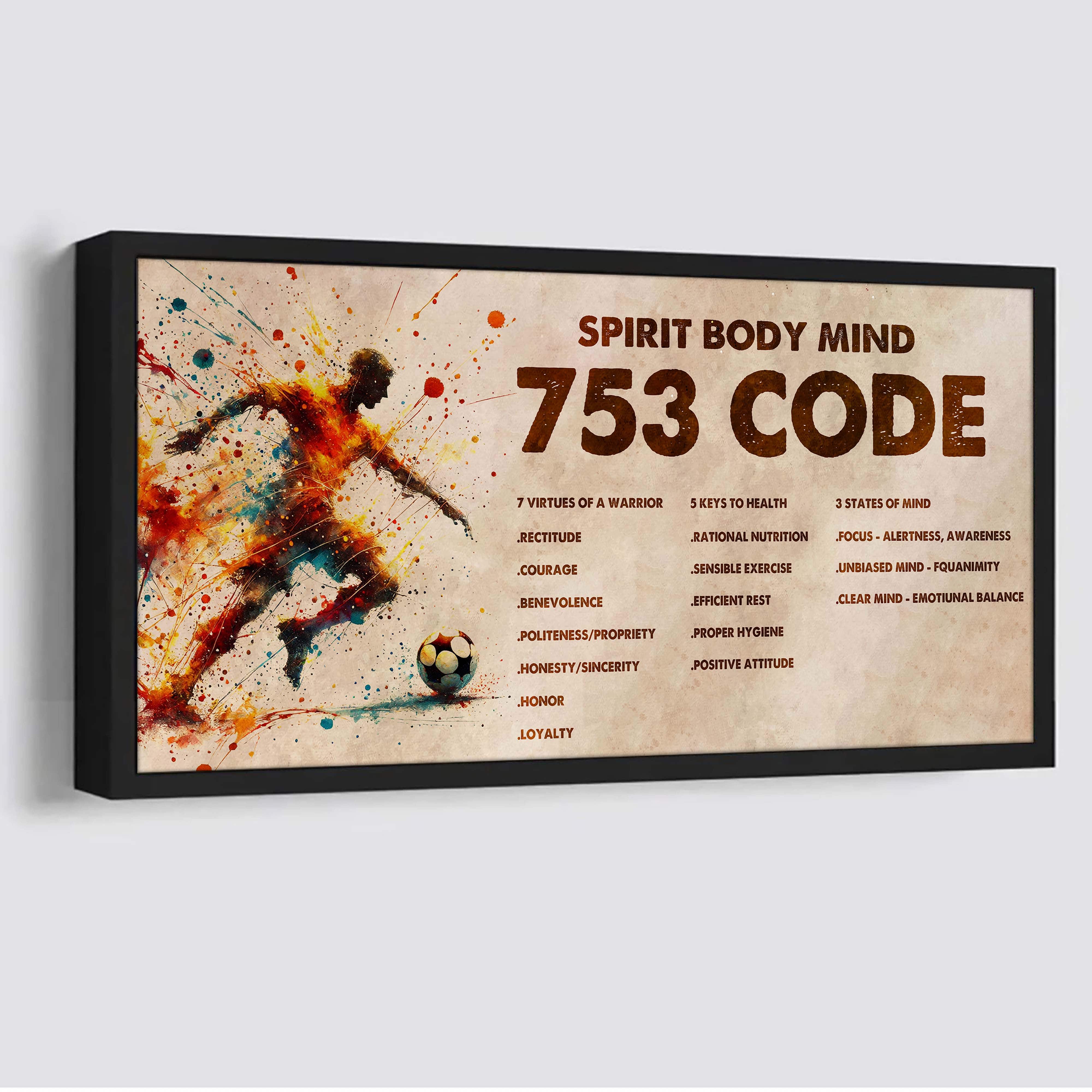 DRB VGT Poster Canvas 7 5 3 Code Motivation Quotes