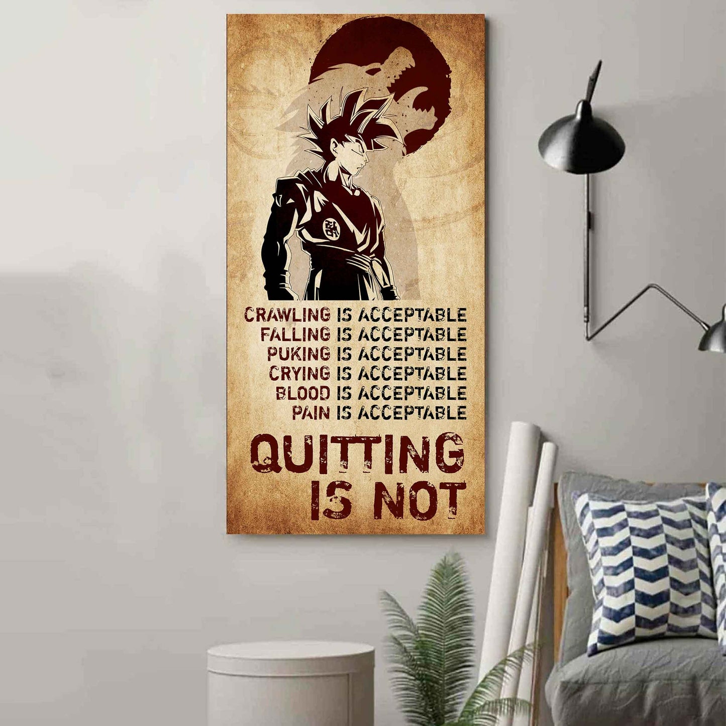 Warrior Quiting Is Not Poster Canvas Motivation Canvas Gift For You