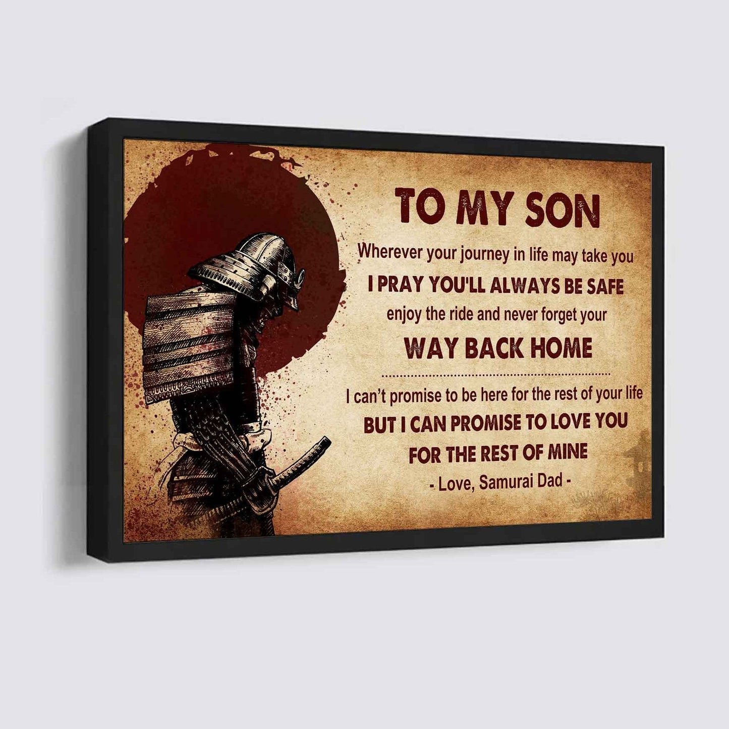 Viking Poster Canvas Your Way Back Home From Dad To Son Gift For Your Son