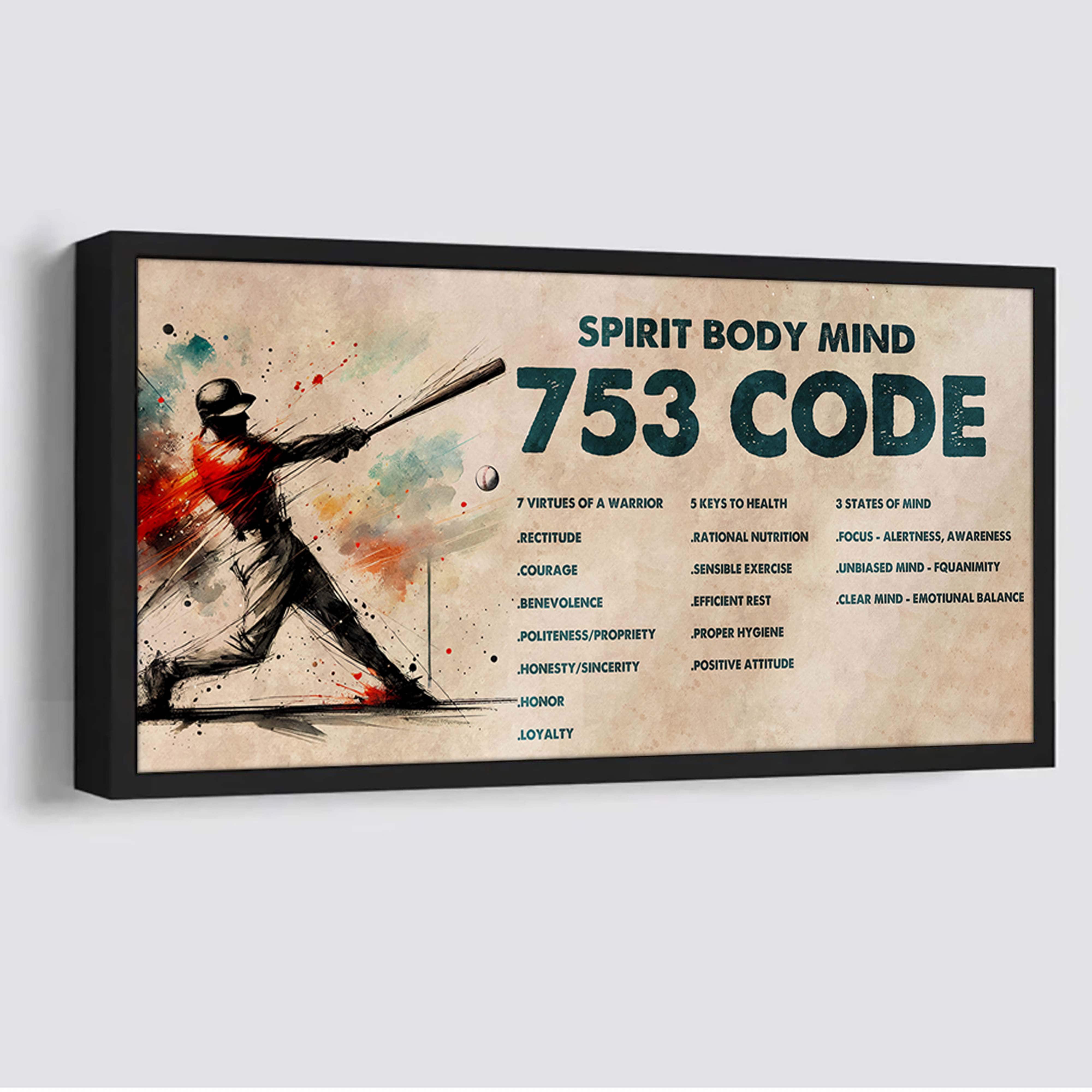 DRB VGT Poster Canvas 7 5 3 Code Motivation Quotes