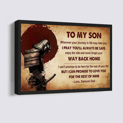 New Version Warrior Poster Canvas Your Way Back Home From Dad To Son Gift For Your Son