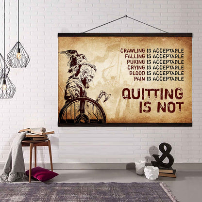 Viking Poster Canvas Quiting Is Not Best Gifts Motivation Quotes
