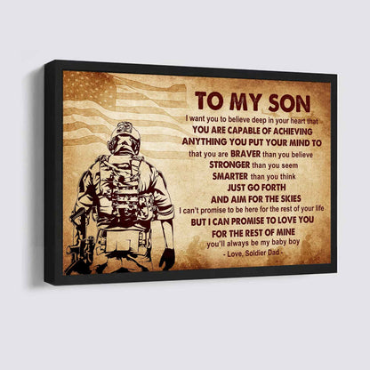 New Version Warrior Poster Canvas Just Go Forth And Aim For The Skies From Dad To Son Gift For Your Son