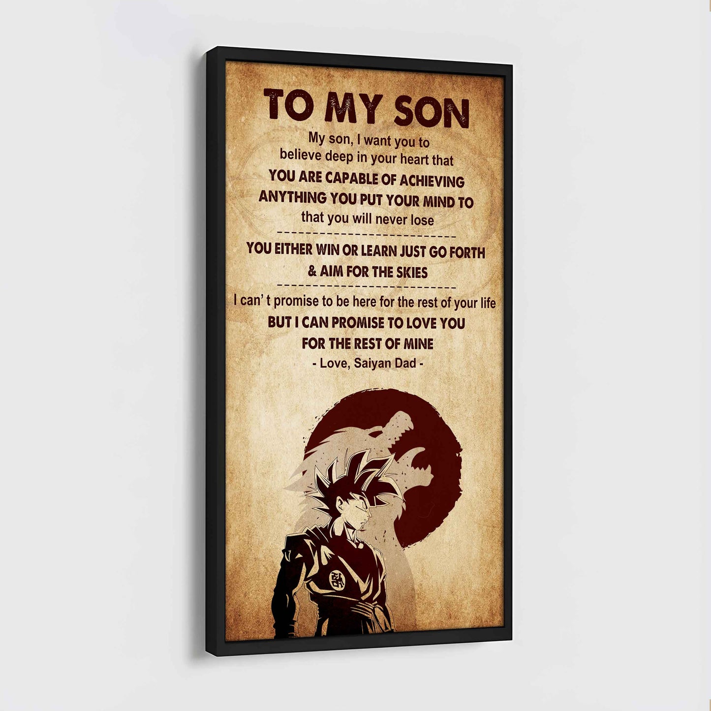 Warrior To My Son You Will Never Lose You Either Win Or Learn Poster Canvas Motivation Canvas Gift For Your Son