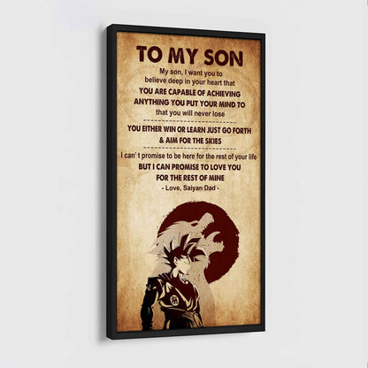 Warrior To My Son You Will Never Lose You Either Win Or Learn Poster Canvas Motivation Canvas Gift For Your Son