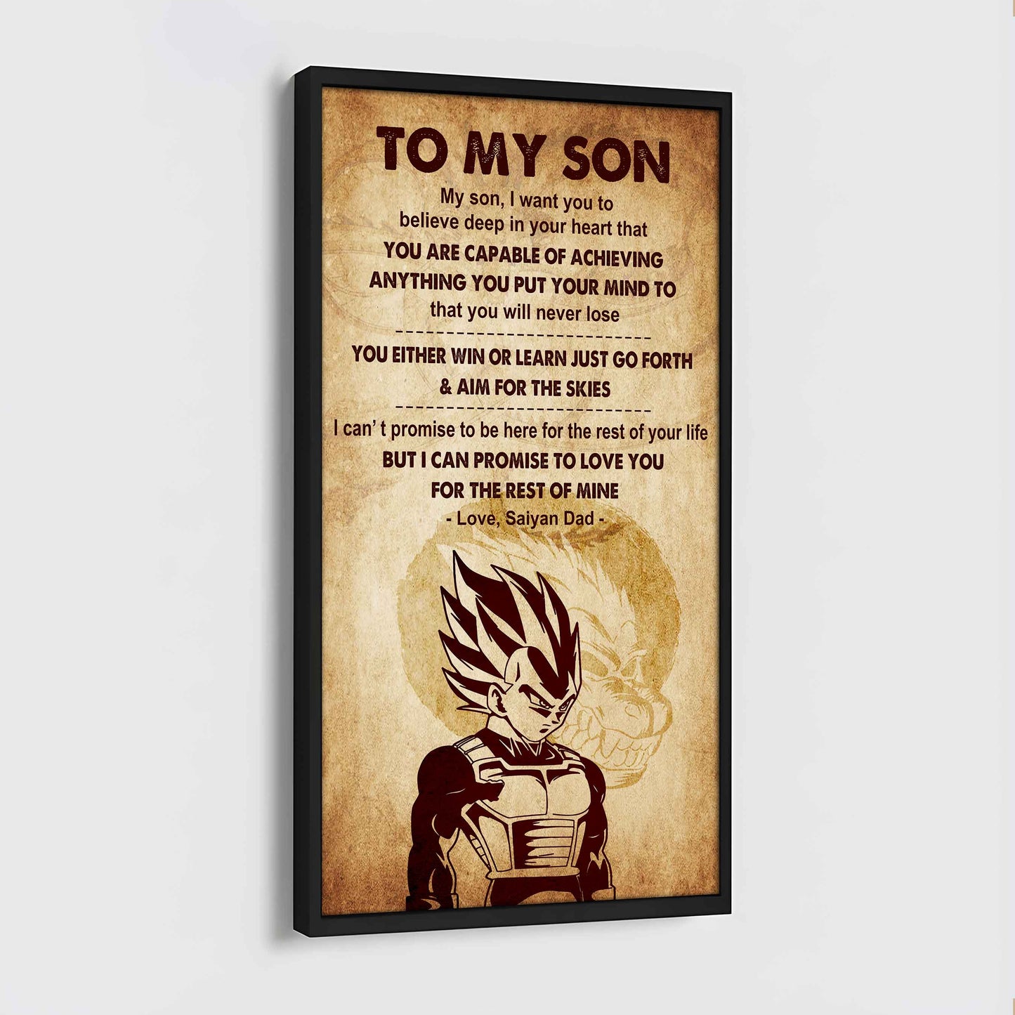 Warrior To My Son You Will Never Lose You Either Win Or Learn Poster Canvas Motivation Canvas Gift For Your Son