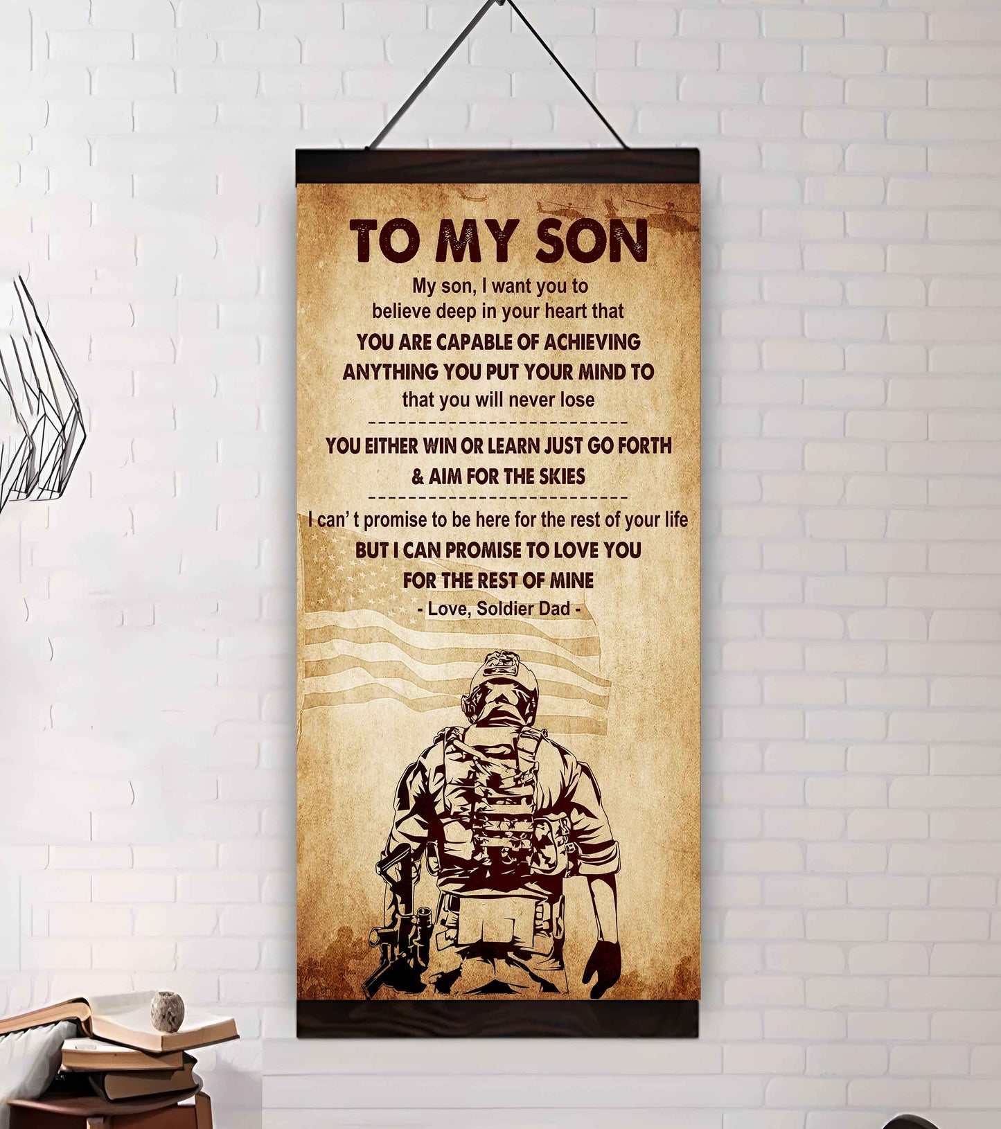 Warrior To My Son You Will Never Lose You Either Win Or Learn Poster Canvas Motivation Canvas Gift For Your Son