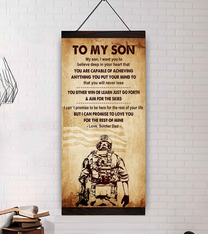 Warrior To My Son You Will Never Lose You Either Win Or Learn Poster Canvas Motivation Canvas Gift For Your Son