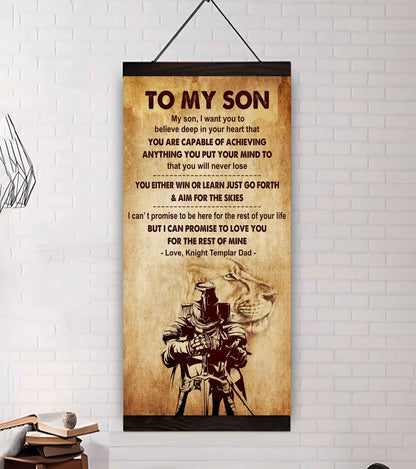 Warrior To My Son You Will Never Lose You Either Win Or Learn Poster Canvas Motivation Canvas Gift For Your Son