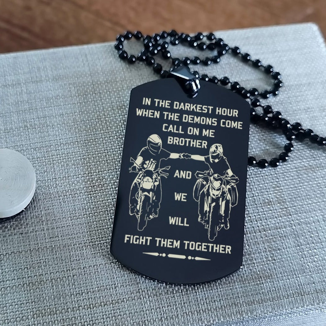 Soldier customizable engraved brother dog tag gift from brother