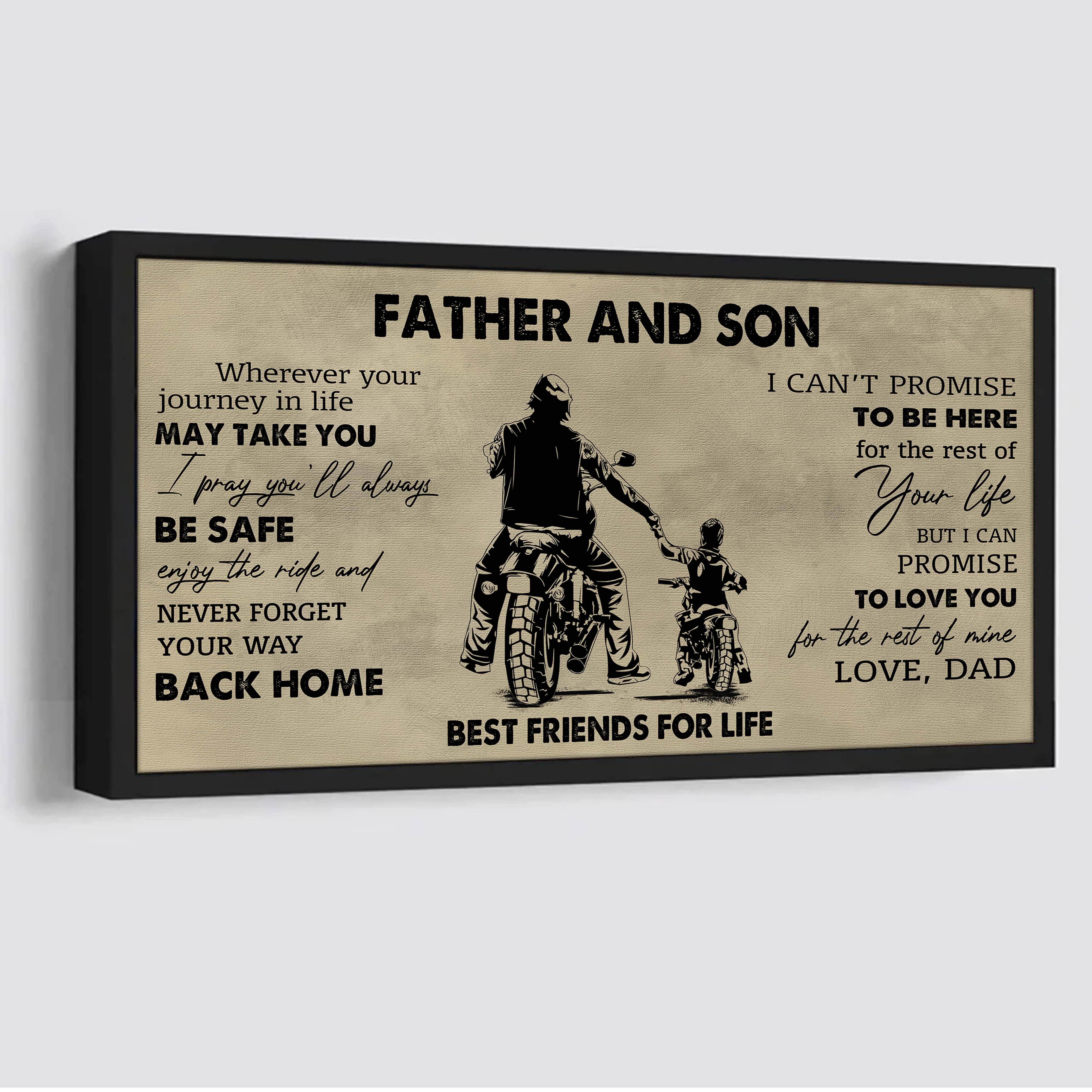 Family Father And Daughter Best Friends For Life - Never Forget Your Way Back Home Poster Canvas Gift For Daughter From Father