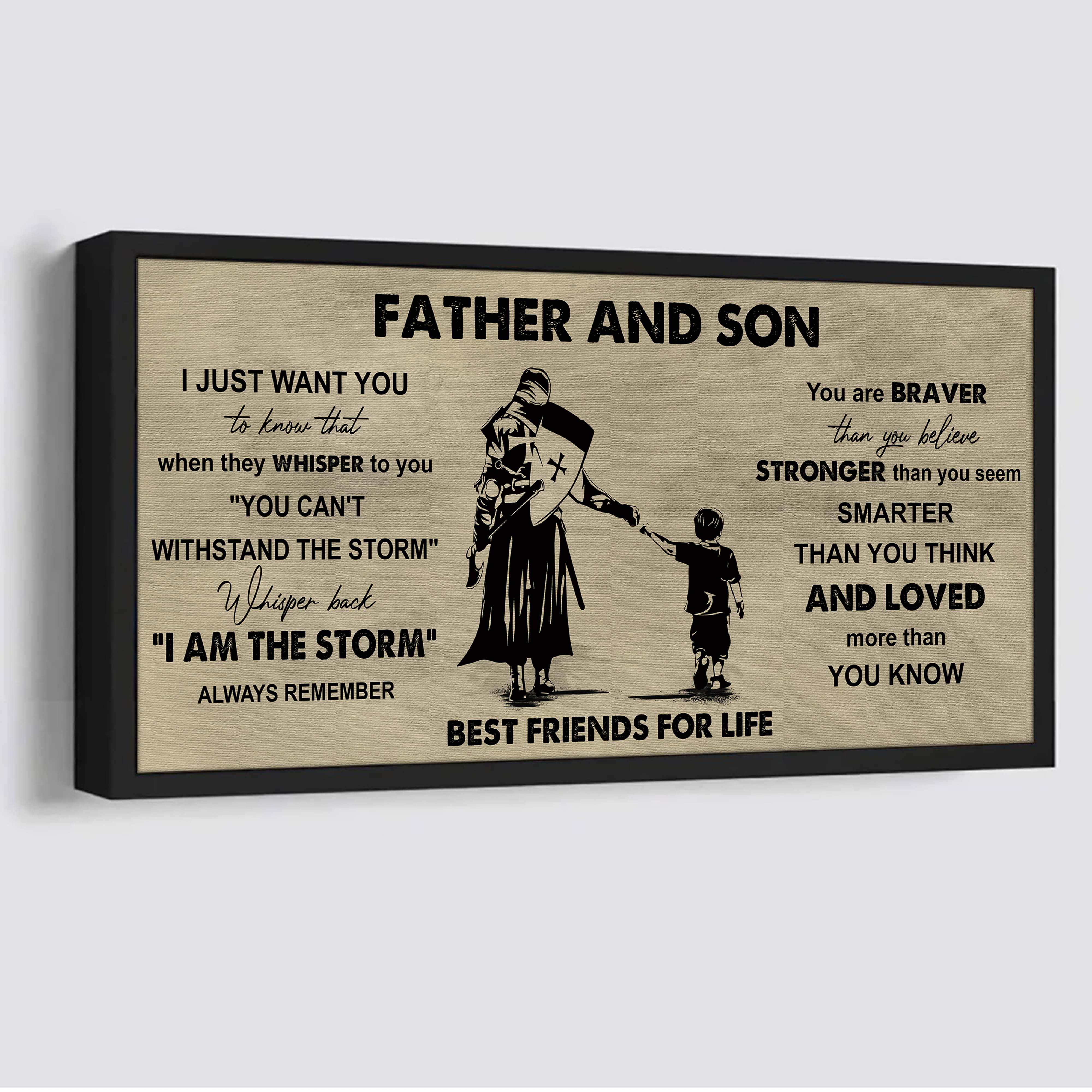 Father And Daughter Best Friends For Life - I Am The Storm Poster Canvas Gift For Daughter From Father-Photo Upload