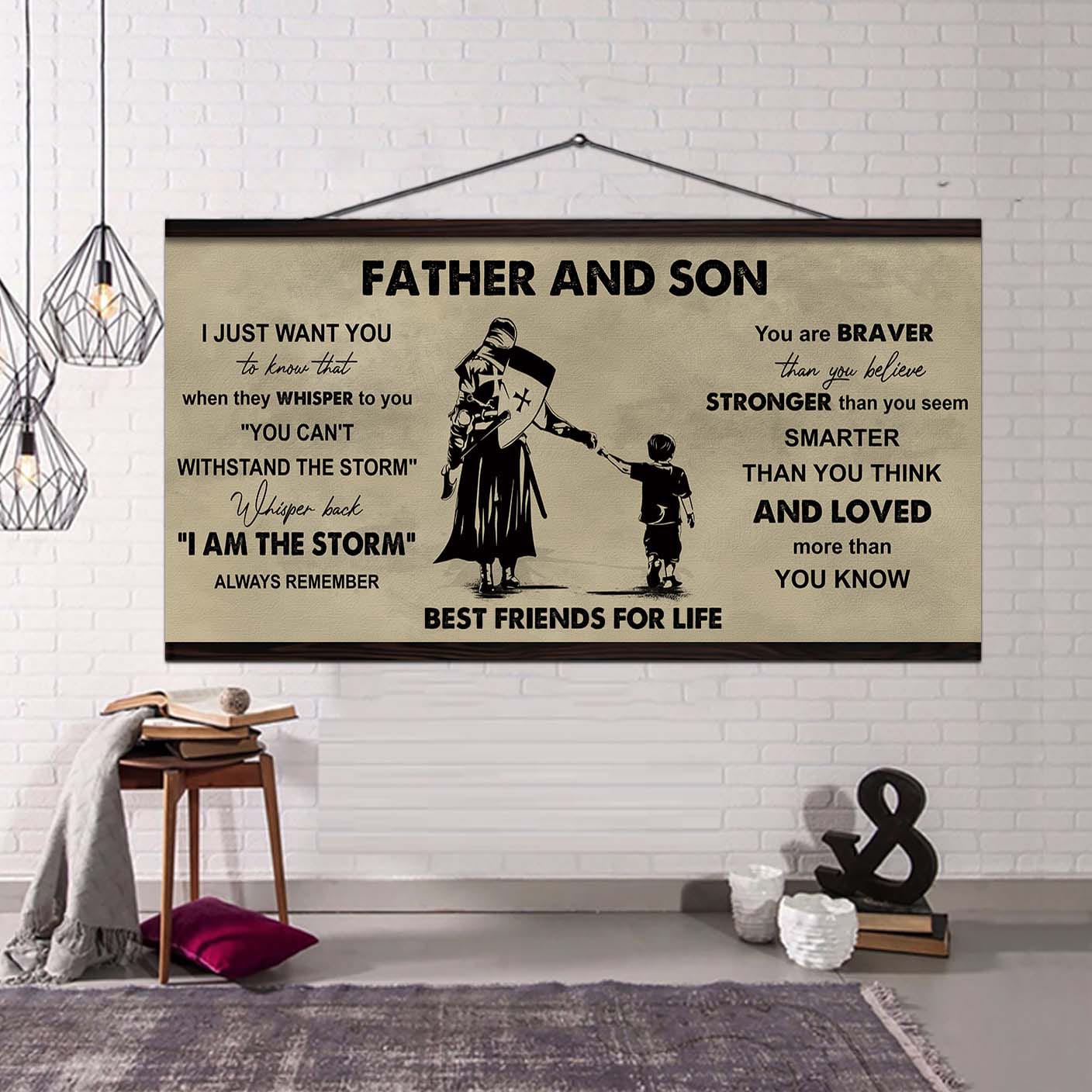 DRB Father And Daughter Best Friends For Life - I Am The Storm Poster Canvas Gift For Daughter From Father