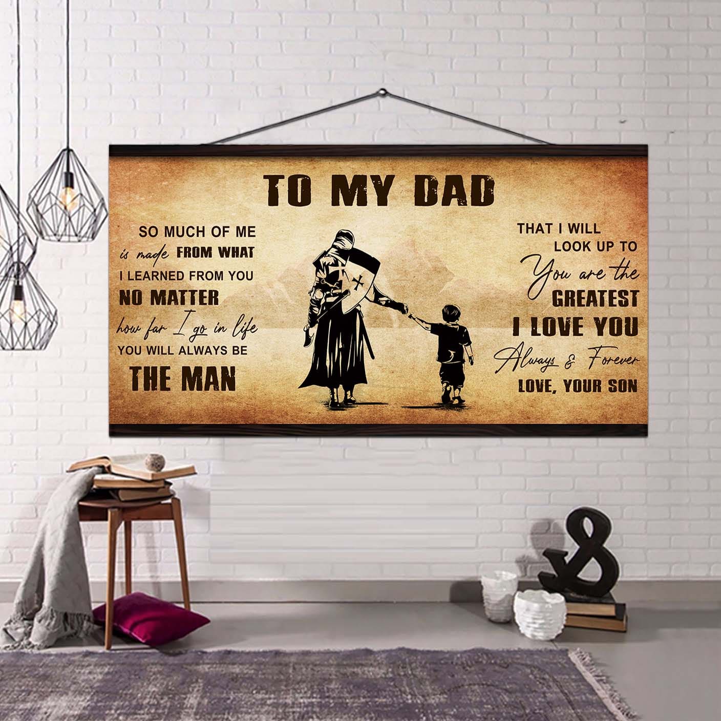 DRB To My Dad - You Are The Greatest I Love You  Poster Canvas Gift For Father From Son