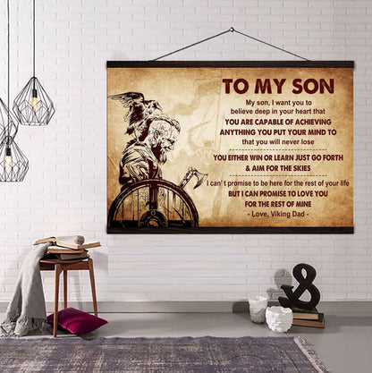 Viking Poster Canvas You Will Never Lose You Either Win Or Learn From Dad To Son