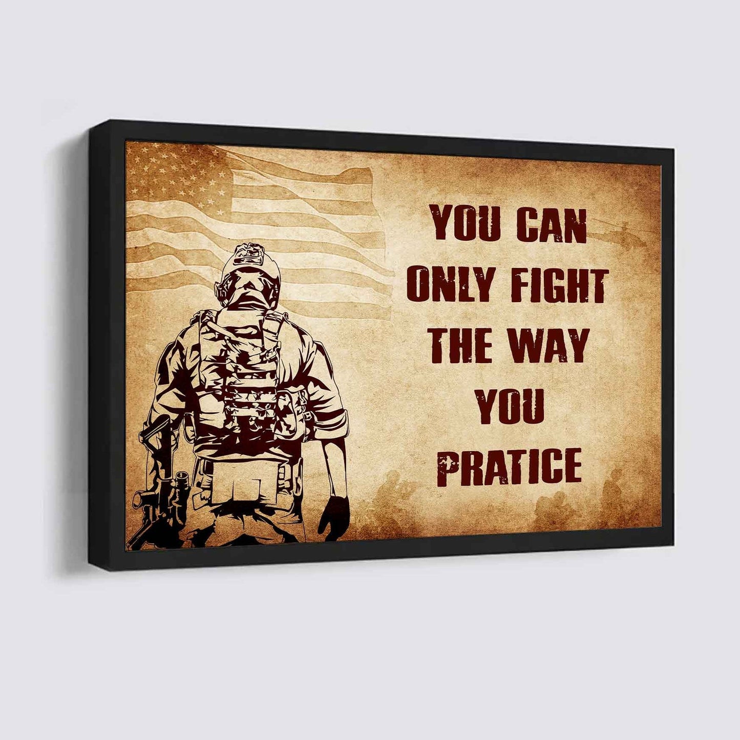 Viking Poster Canvas You Can Only Fight The Way You Practice
